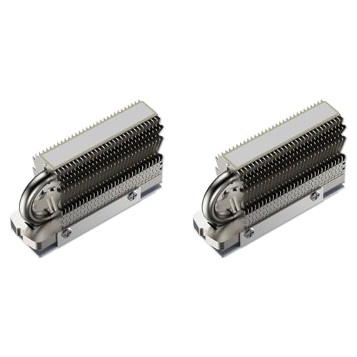ZORBES® M.2 2280 SSD Heatsink for Hard Disk Aluminum Heat Sink for PC Thermal Silicone Pad Included Contains Heat Pipe Double-Sided Only for Single Sided 2280 Modules 2PCS ZORBES® M.2 2280 SSD Heatsink for Hard Disk Aluminum Heat Sink for PC Thermal Silicone Pad Included Contains Heat Pipe Double-Sided Only for Single Sided 2280 Modules 2PCS
